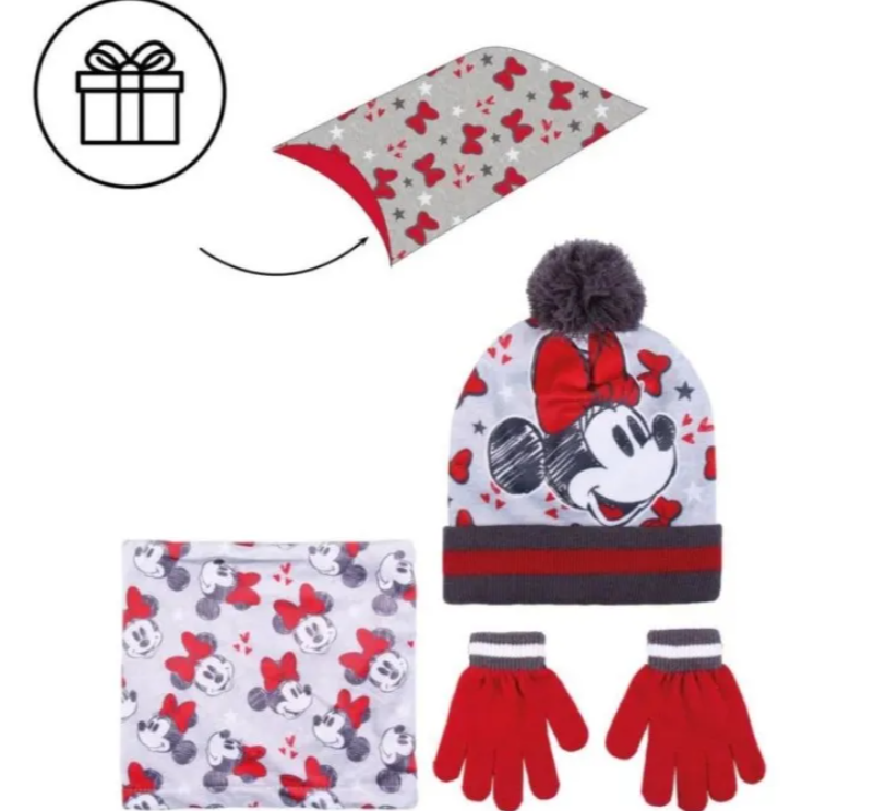 Disney Minnie Mouse Matching Scarf and Gloves Set